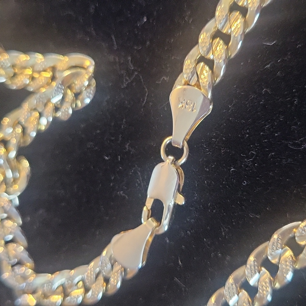 18k Saudi Gold Plated Chain Necklace - Picture 4 of 7